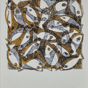 Double Fishpond black, yellow & white